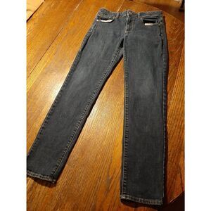 Size 6 Short American Eagle Skinny Super Stretch Denim Blue Jeans with Pockets